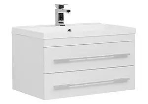 Тумба под умывальник подвесная Aquanet Нота 75 белый 00171487, 1