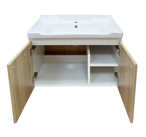 Тумба-умывальник подвесная Comforty Рига 70 дуб сонома/белый 00004142215CF