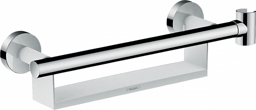 Поручень с полочкой и держателем для душа Hansgrohe Unica Comfort хром 26328400