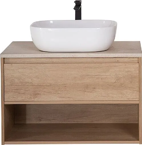 Тумба-умывальник подвесная BelBagno KRAFT 80 Rovere Nebrasca Nature KRAFT-800-2C-SO-RNN+