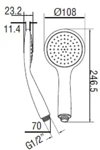 Лейка ручного душа SMARTsant Вива хром/чёрный V3552C Лейка ручного душа SMARTsant Вива хром/чёрный V3552C, 2