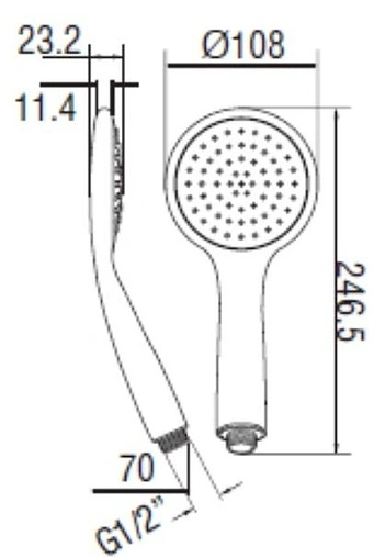 Лейка ручного душа SMARTsant Вива хром/чёрный V3552C