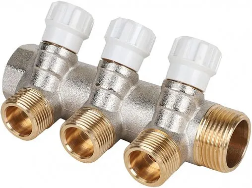 Коллектор регулирующий проходной 3 отвода 1&quot;в/н x ¾&quot;ек MVI MM.403.0605