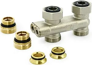 Узел нижнего подключения радиатора перекрестный прямой ¾"ек x ¾"нг (½"н) Uni-Fitt 196N3011 Узел нижнего подключения радиатора перекрестный прямой ¾"ек x ¾"нг (½"н) Uni-Fitt 196N3011, 1