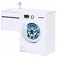 Тумба-умывальник подвесная над стиральной машиной Aquanet Токио 110 L белый 00237744+00235497