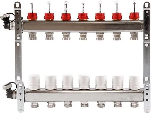 Группа коллекторная с расходомерами 7 отводов 1&quot;в/в x ¾&quot;ек Uni-fitt 450I4307