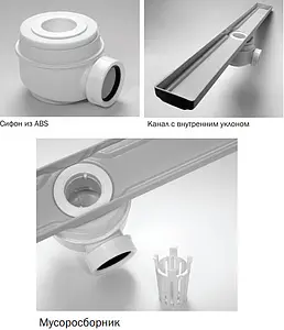 Лоток душевой Set 889мм h=80мм 0.5л/сек ACO Showerline 405726 Лоток душевой Set 889мм h=80мм 0.5л/сек ACO Showerline 405726, 2