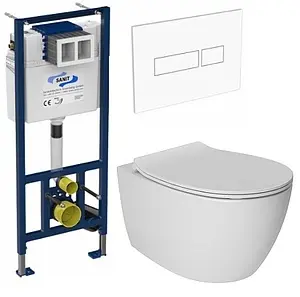 Комплект 5 в 1 Sanit М 603 90.506.00..0000+10AR02010SV+40D40200I-S с кнопкой 16.603.01 белый глянцевый Комплект 5 в 1 Sanit М 603 90.506.00..0000+10AR02010SV+40D40200I-S с кнопкой 16.603.01 белый глянцевый, 1