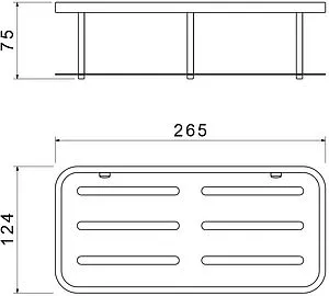Полка Aquatek хром AQ4936CR Полка Aquatek хром AQ4936CR, 2