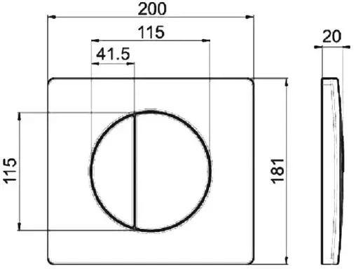 Комплект 6 в 1 Cersanit Parva CO DPL EO 64229 с кнопкой Leon хром глянцевый