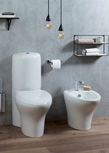 Унитаз-компакт безободковый Jacob Delafon Nouvelle Vague Rimless белый UJK102-00+ETL212-00