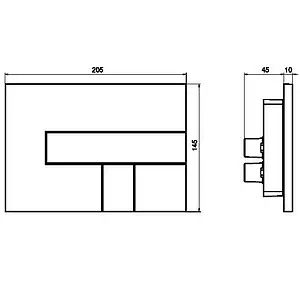 Клавиша смыва для унитаза Sanit LOS 16.733.00..0012 белый глянцевый, 2