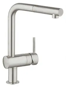 Смеситель для кухни с выдвижным изливом Grohe Minta хром матовый 32168DC0, 1