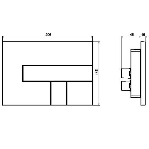 Клавиша смыва для унитаза Sanit LOS 16.733.00..0012 белый глянцевый
