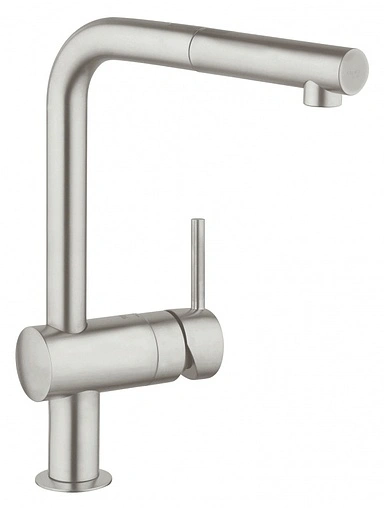 Смеситель для кухни с выдвижным изливом Grohe Minta хром матовый 32168DC0