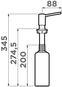 Дозатор Omoikiri OM-02-PA пастила 4995037 Дозатор Omoikiri OM-02-PA пастила 4995037, 2