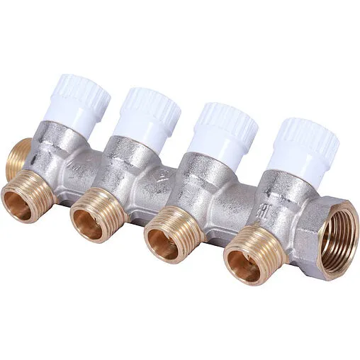 Коллектор регулирующий проходной 4 отвода ¾"в/н x ½"н Stout SMB 6852 341204 Коллектор регулирующий проходной 4 отвода ¾"в/н x ½"н Stout SMB 6852 341204