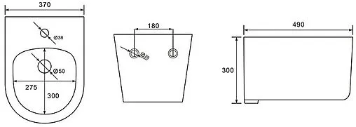 Биде подвесное Aquatek Мия белый AQ1004-00