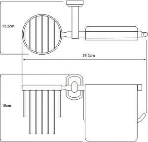 Держатель туалетной бумаги Wasserkraft Oder хром 3059, 3