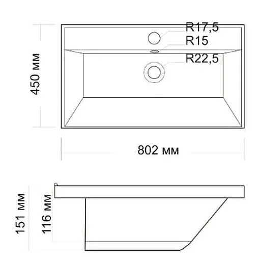 Раковина Madera Classica 80 белый 4627173210188