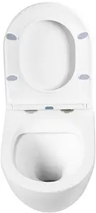 Унитаз подвесной безободковый BelBagno Sfera-R белый BB046CHR Унитаз подвесной безободковый BelBagno Sfera-R белый BB046CHR, 3
