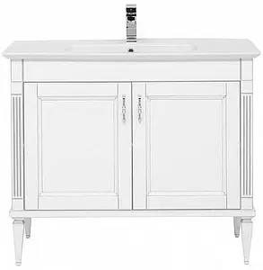 Тумба-умывальник напольная Aquanet Селена 105 белый/серебро 00201651+00196393 Тумба-умывальник напольная Aquanet Селена 105 белый/серебро 00201651+00196393, 4