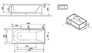 Ванна акриловая Am.Pm Spirit 170x75 W72A-170-075W-A2 Ванна акриловая Am.Pm Spirit 170x75 W72A-170-075W-A2, 2