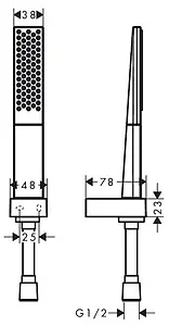 Душевой набор Hansgrohe Rainfinity 100 1jet 160см хром/графит 26856000, 2