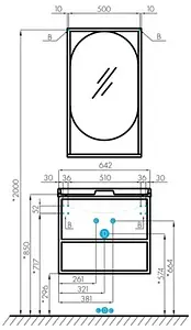 Зеркало Aquaton Лофт Фабрик 50 дуб эндгрейн 1A242502LTDU0, 2