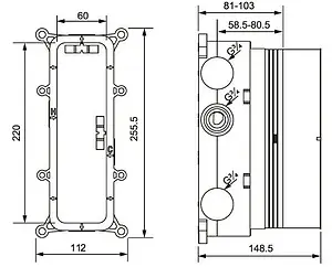 Душевая система с термостатом для ванны Timo Petruma чёрный матовый SX-5079/03SM Душевая система с термостатом для ванны Timo Petruma чёрный матовый SX-5079/03SM, 3