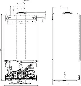 Настенный газовый котел одноконтурный турбированный 28кВт Wolf CGG-3-28 8615981 Настенный газовый котел одноконтурный турбированный 28кВт Wolf CGG-3-28 8615981, 2