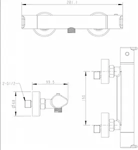 Термостат для душа Bravat Waterfall хром F939114C-01A-RUS Термостат для душа Bravat Waterfall хром F939114C-01A-RUS, 2