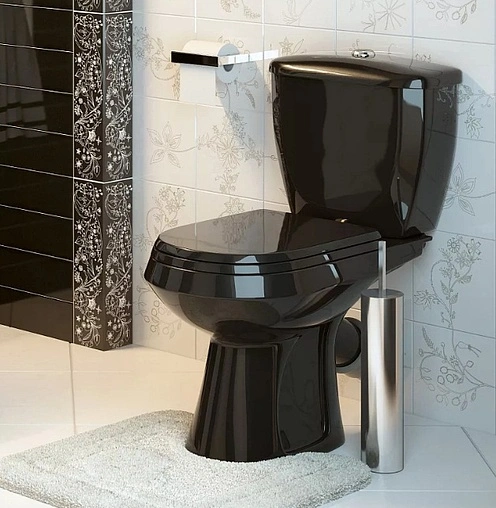Унитаз-компакт Оскольская керамика Элисса-Антивсплеск стандарт черный 43374110202