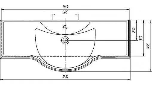 Раковина Kirovit Классик 120 белый 4640021060957