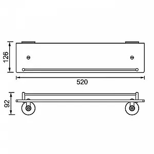 Полка Aquanet хром 6387 Полка Aquanet хром 6387, 2