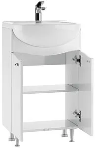 Тумба под умывальник напольная Айсберг Волна 55 белый DA1016T, 4