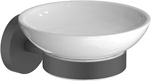 Мыльница Aquatek Бетта чёрный матовый/белый AQ4603MB Мыльница Aquatek Бетта чёрный матовый/белый AQ4603MB, 1