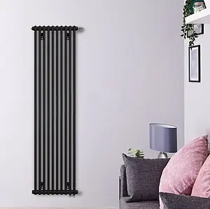 Радиатор стальной трубчатый Zehnder Charleston Completto 3180/12 V001½&quot; Ral 9217 Traffic Black (matt), 5