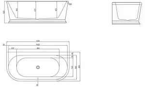Ванна акриловая BelBagno 150x80 BB408-1500-800 Ванна акриловая BelBagno 150x80 BB408-1500-800, 2