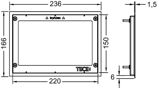 Рамка декоративная TECE хром глянцевый 9240645