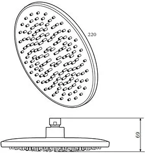 Лейка верхнего душа Am.Pm Gem чёрный матовый F0590022, 2