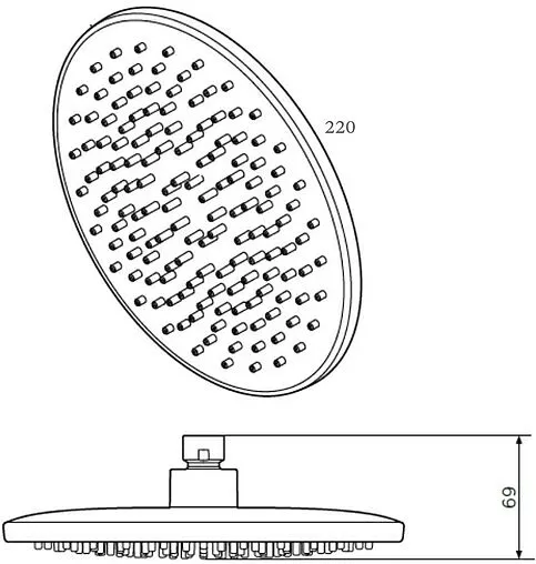 Лейка верхнего душа Am.Pm Gem чёрный матовый F0590022