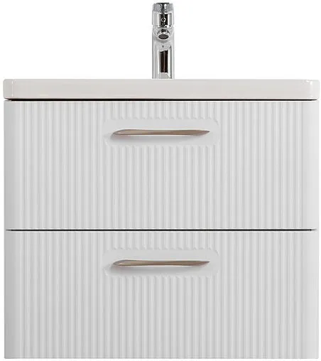 Тумба-умывальник подвесная BelBagno DUE 60 Белый металлик DUE-600-2C-SO-BM-P+BB-8076-3-60