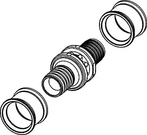 Муфта аксиальная соединительная 16мм TECEfloor 77220015, 2