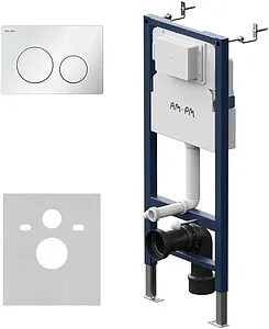 Инсталляция для подвесного унитаза Set 4 в 1 Am.Pm PrimeFit I012709.0101 с кнопкой белый глянцевый Инсталляция для подвесного унитаза Set 4 в 1 Am.Pm PrimeFit I012709.0101 с кнопкой белый глянцевый, 1