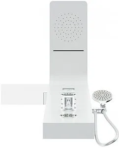 Душевая панель с гидромассажем со смесителем для душа Am.Pm Joy белый матовый W85P-2-136AW Душевая панель с гидромассажем со смесителем для душа Am.Pm Joy белый матовый W85P-2-136AW, 3