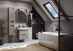 Шкаф-зеркало Aquaton Сильва 60 дуб фьорд 1A216202SIW60, 4