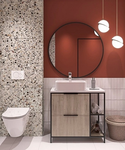 Тумба-умывальник напольная Cersanit Bosquet 80 дуб 63012+