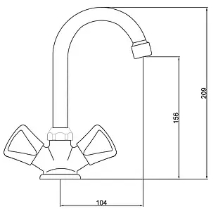 Смеситель для раковины Gross Aqua Astra хром 6740045C-B06, 2