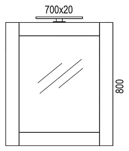 Зеркало с подсветкой Aqwella Simphony 70 дуб сонома Sim.02.07/DS Зеркало с подсветкой Aqwella Simphony 70 дуб сонома Sim.02.07/DS, 2